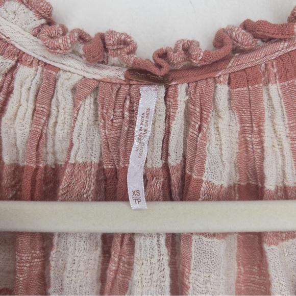 Free People Honey Grove Plaid Peasant Long Sleeve Blouse - Picture 3 of 10